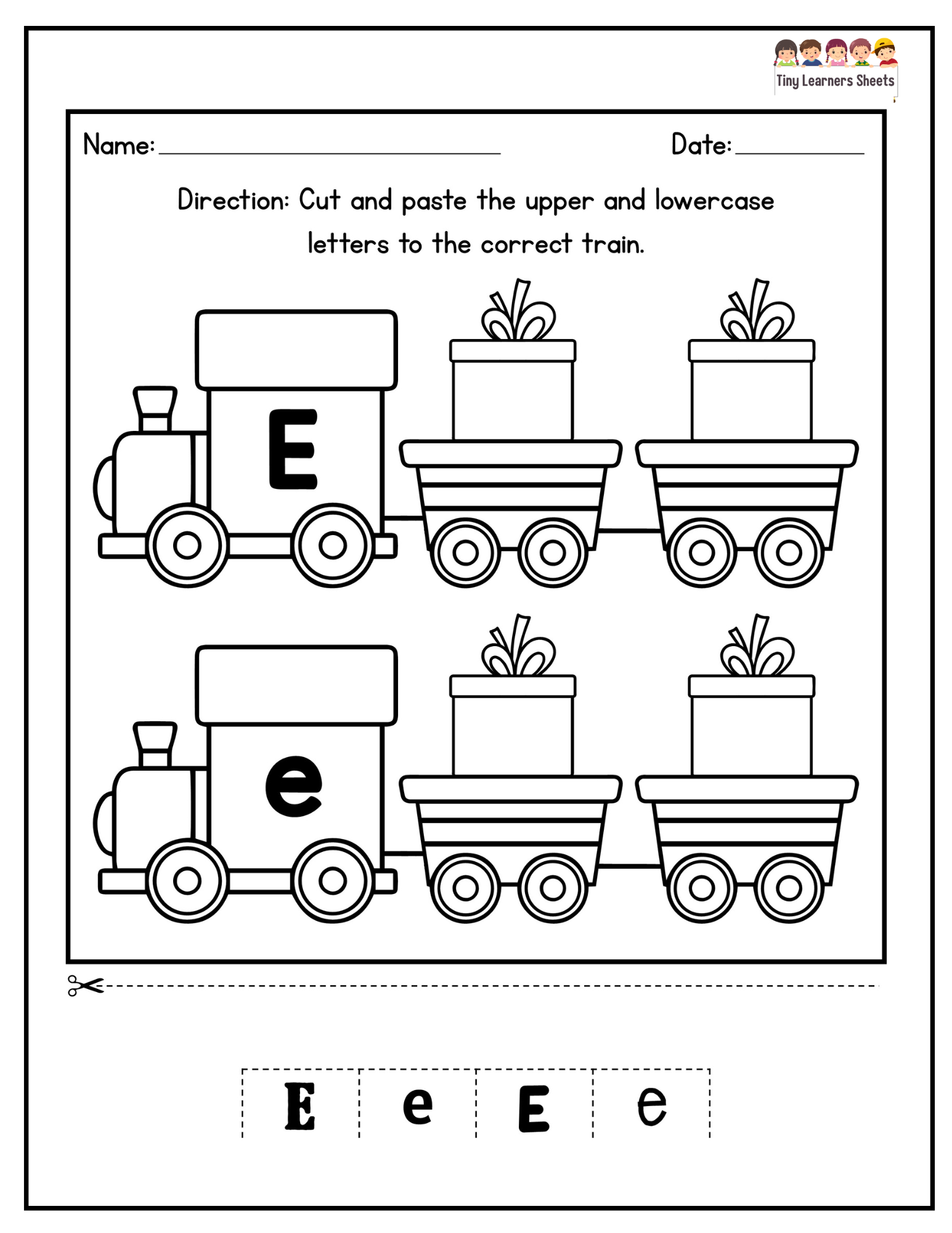 Cut and Paste Letter E